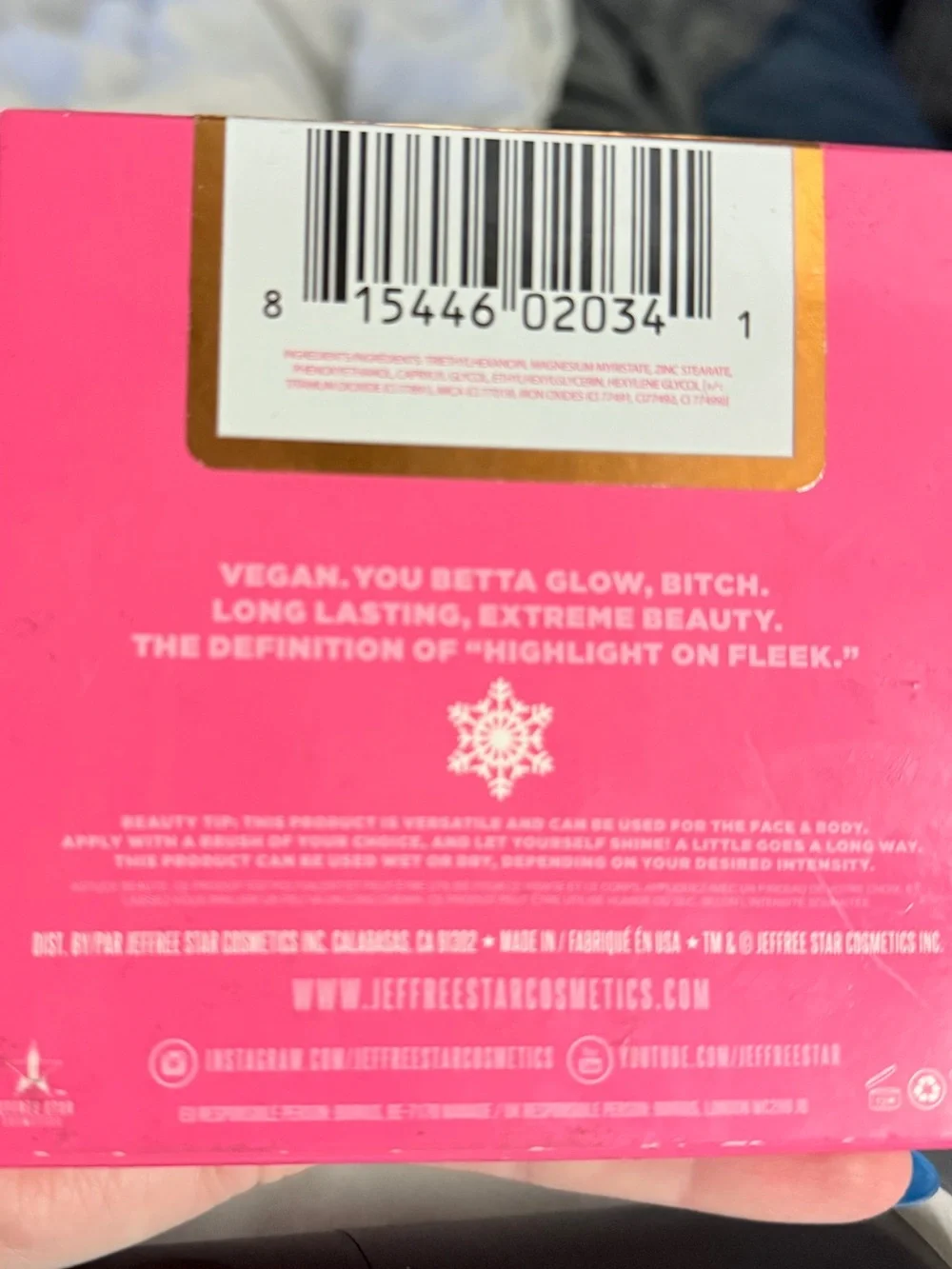 Jeffree Star NIB Skin Frost in Dark Horse